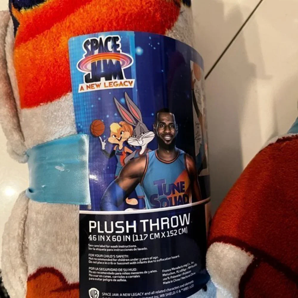 Space Jam Plush Throws‎ - TWO- (new)